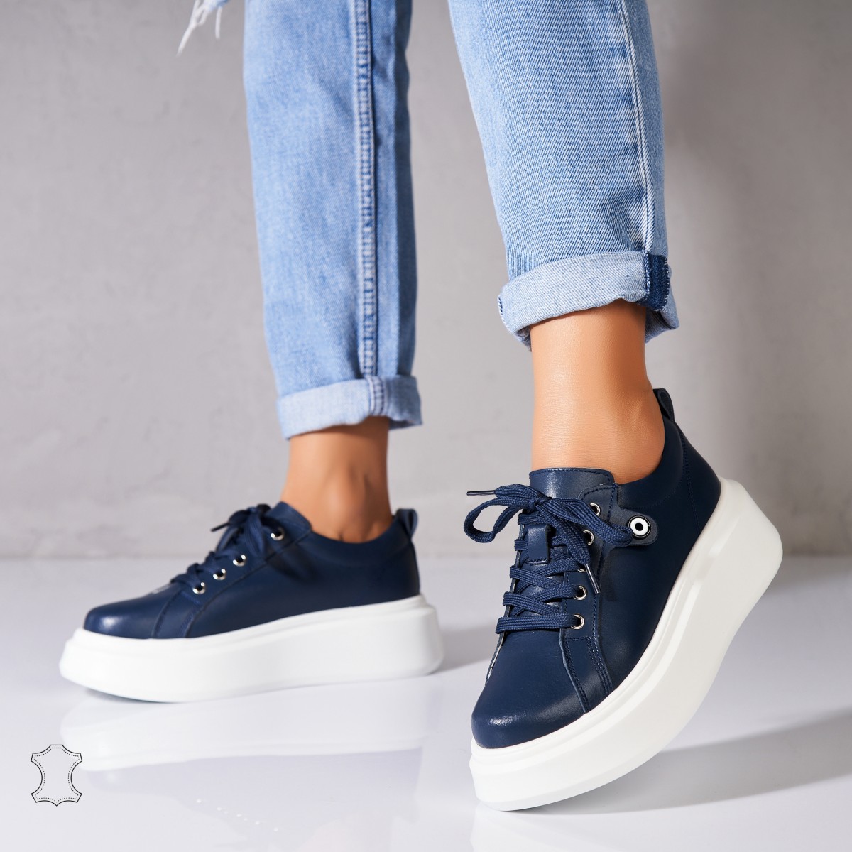 Poze Adidasi Piele Naturala Bleumarin Tryce