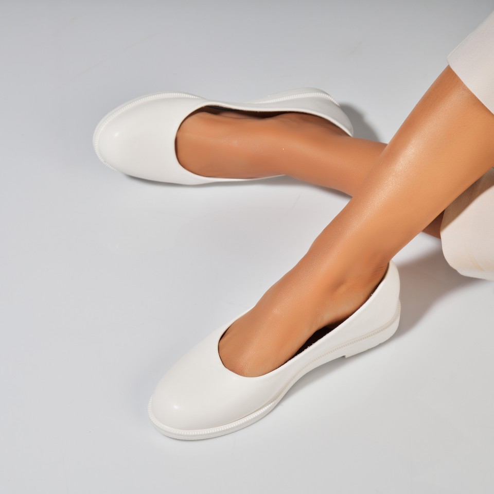 Poze Balerini dama Piele Ecologica Alb Jalecia