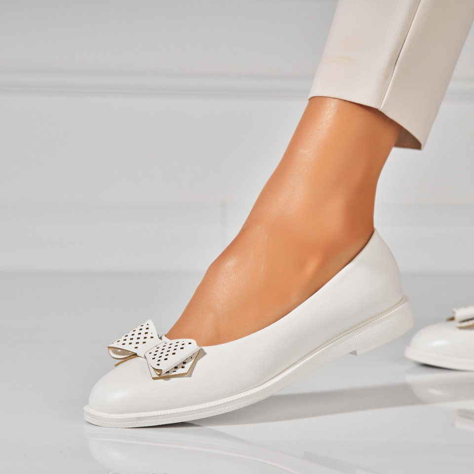 Poze Balerini dama Piele Ecologica Alb Yuvia