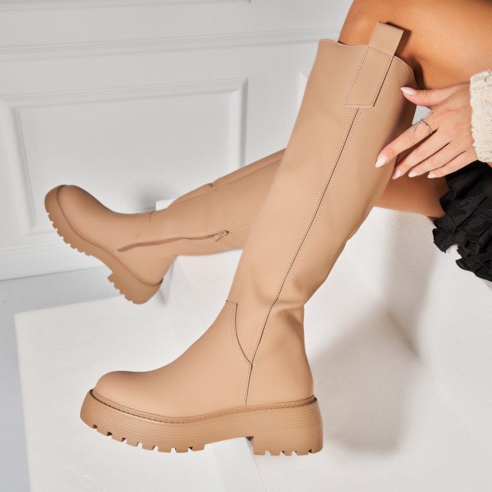 Poze Cizme Dama Imblanite Kaki din Cauciuc Taryn