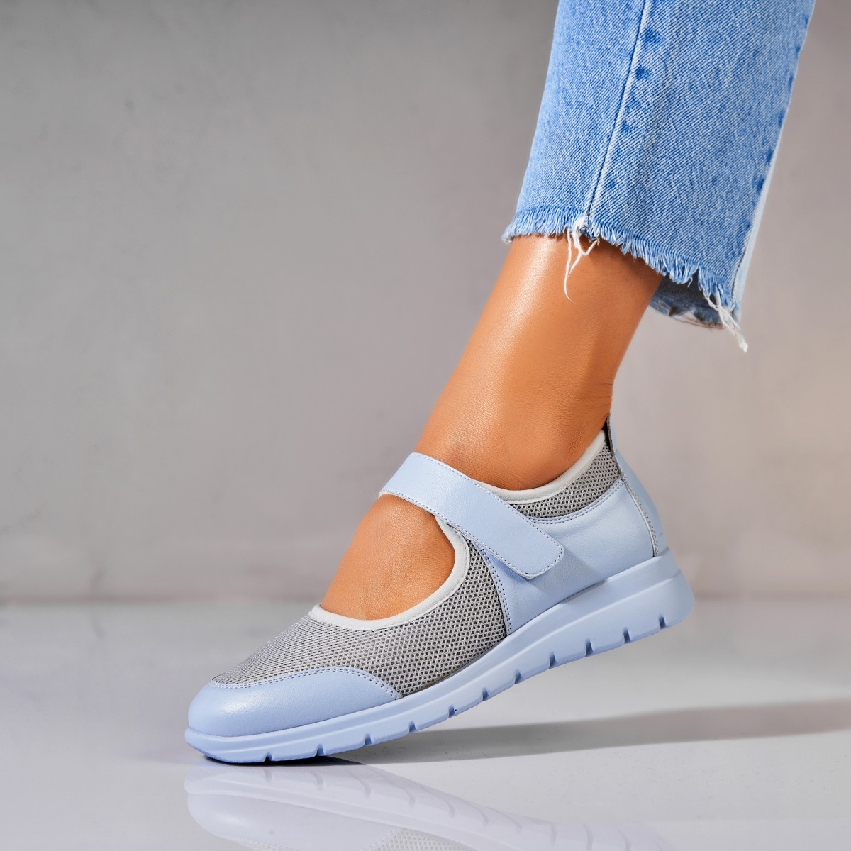 Poze Pantofi dama casual Albastri din Textil Saima