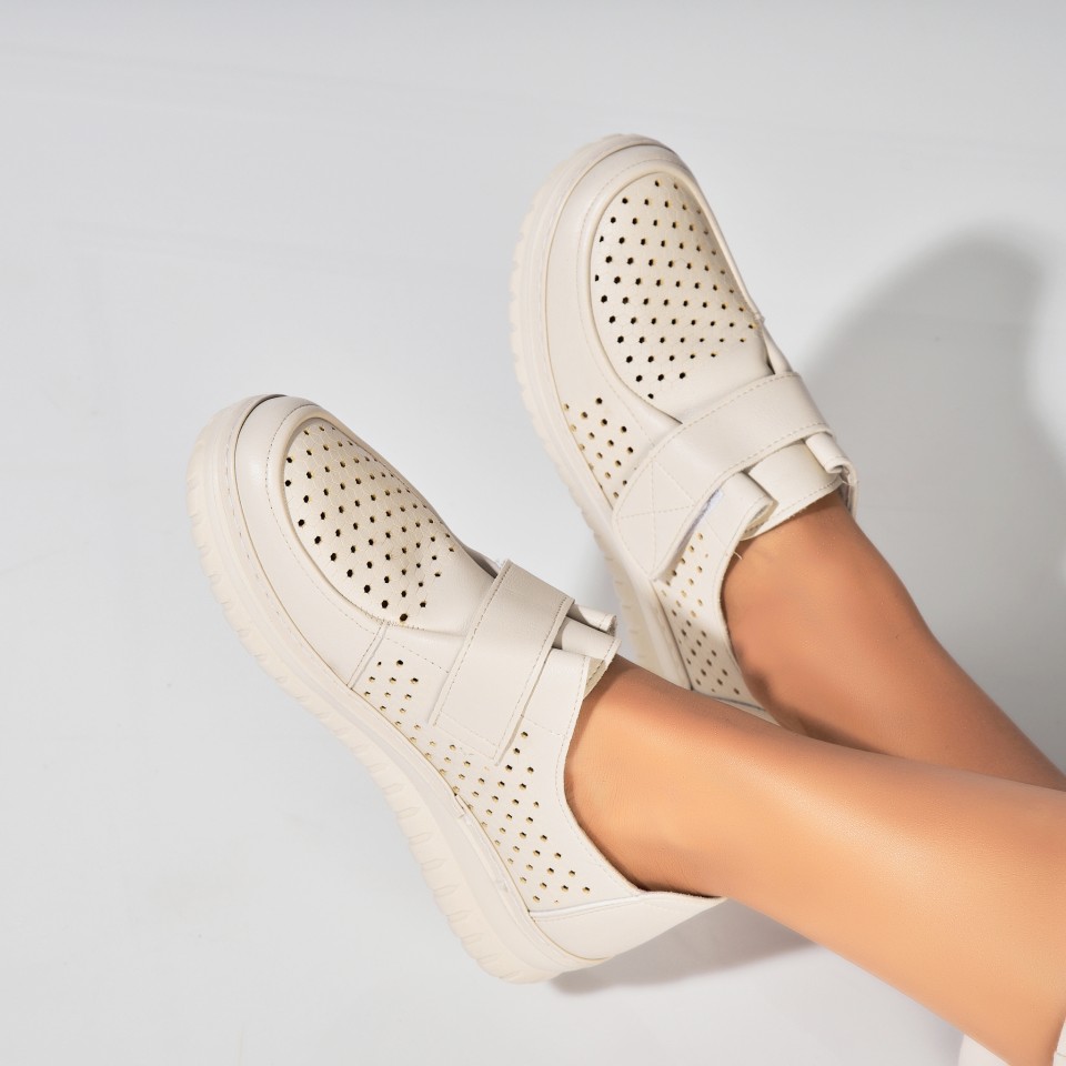 Poze Pantofi dama casual Bej din Piele Ecologica Nayali