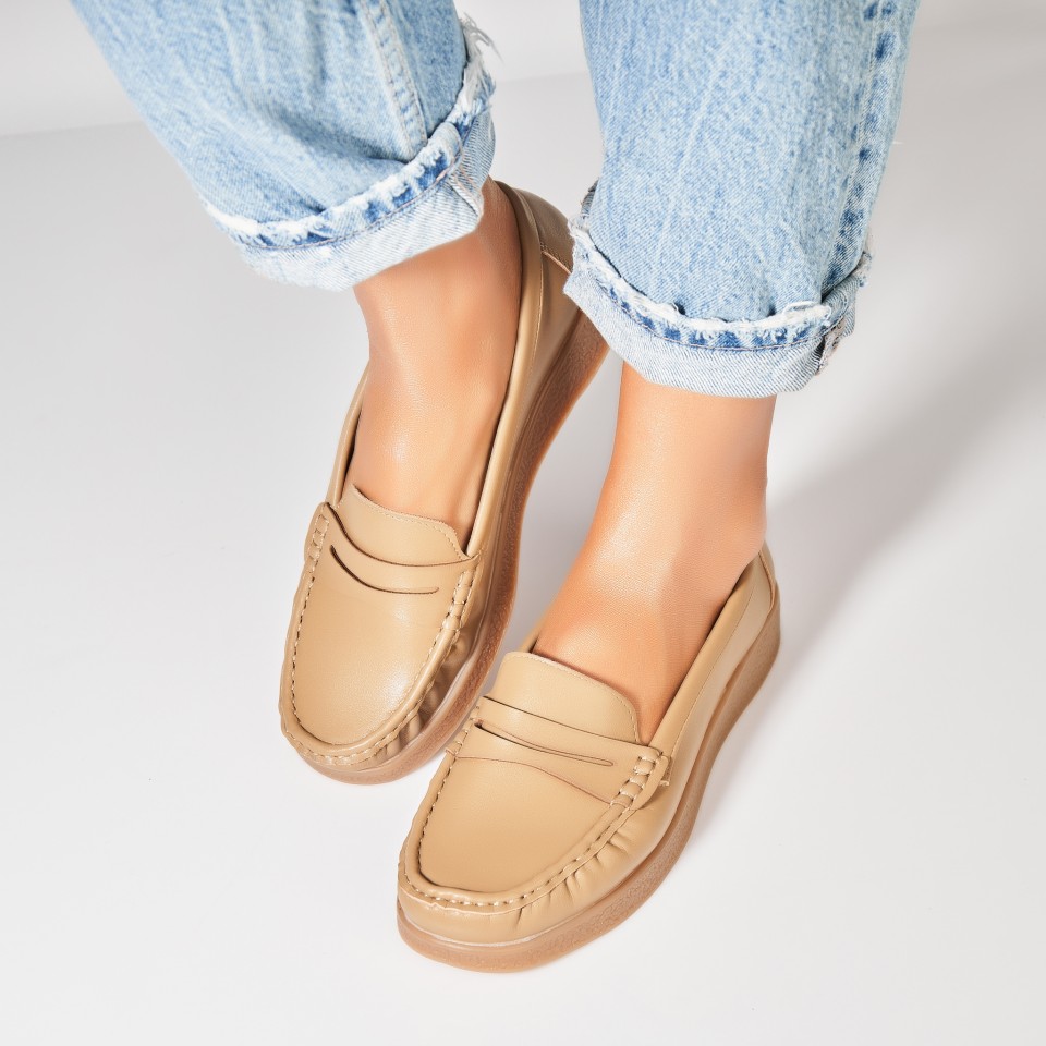 Poze Pantofi dama casual Kaki din Piele Ecologica Awsa