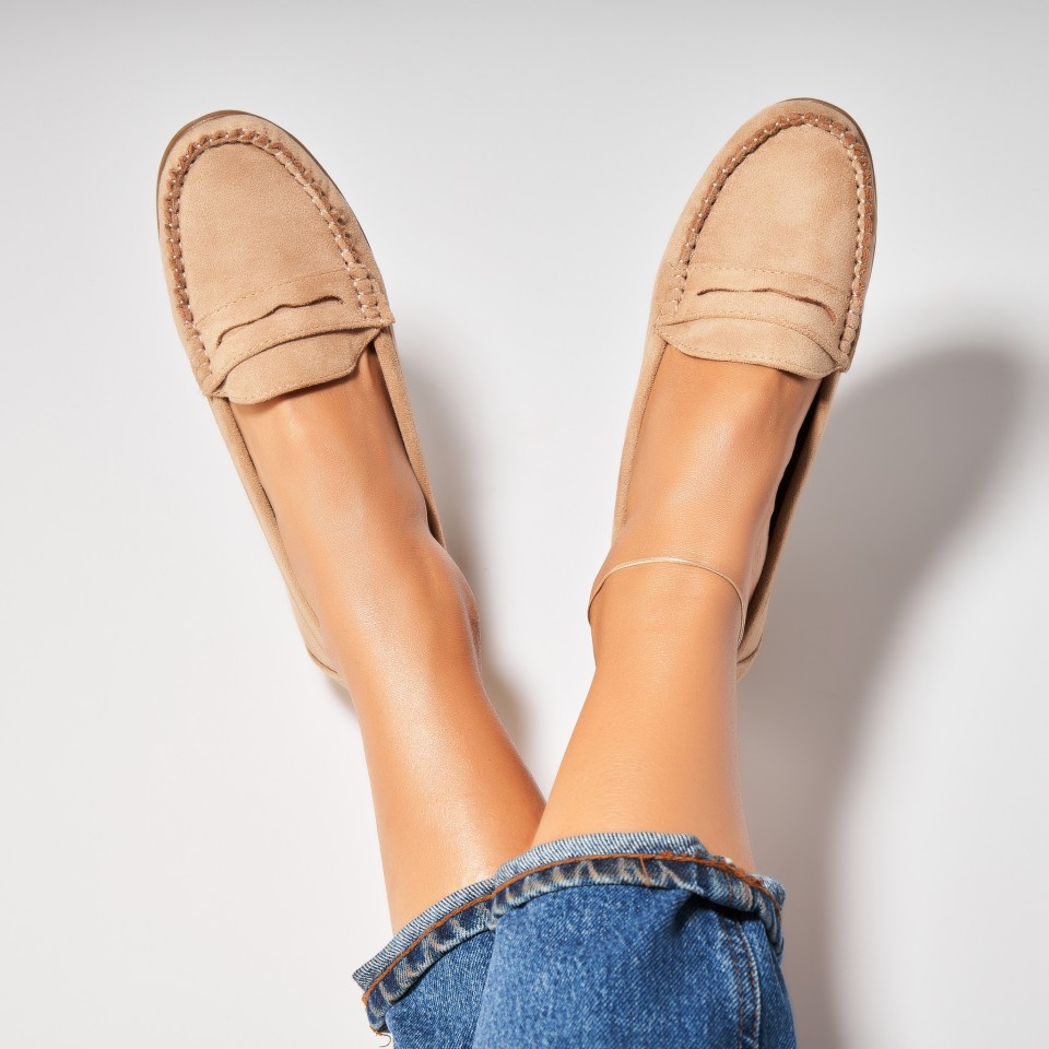 Poze Pantofi dama casual Kaki din Piele Ecologica Intoarsa Liesl