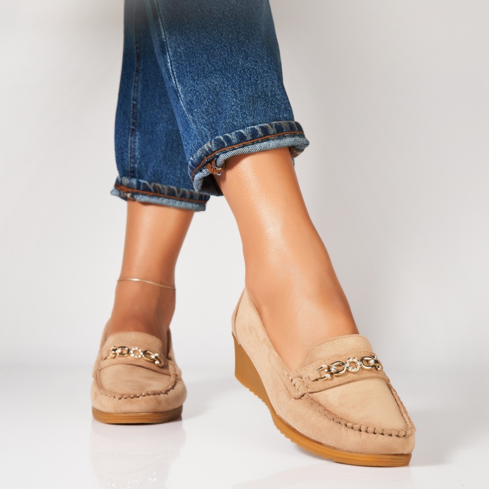 Poze Pantofi dama casual Kaki din Piele Ecologica Intoarsa Matla