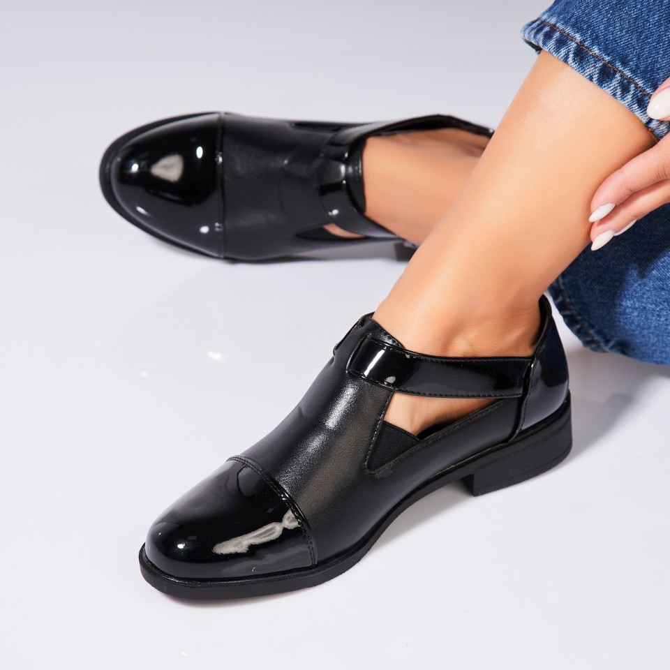 Poze Pantofi dama casual Negri din Piele Ecologica Arley