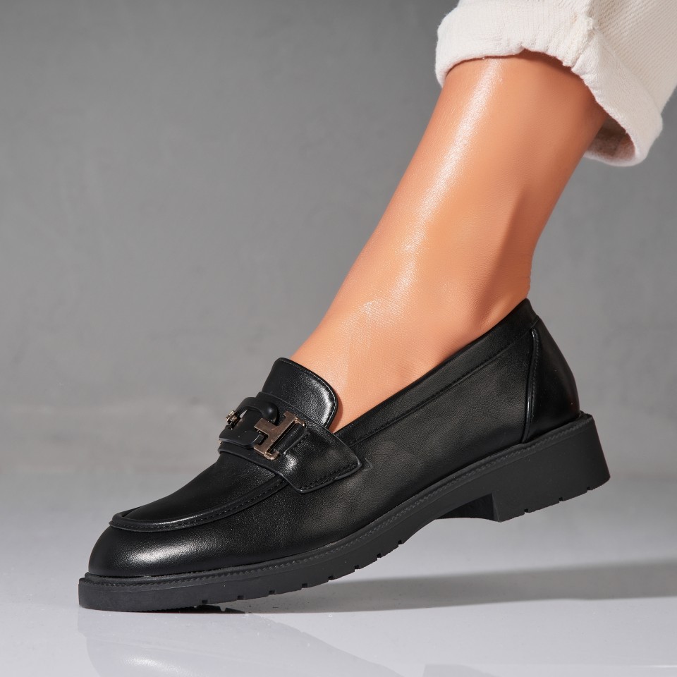 Poze Pantofi dama casual Negri din Piele Ecologica Darcy