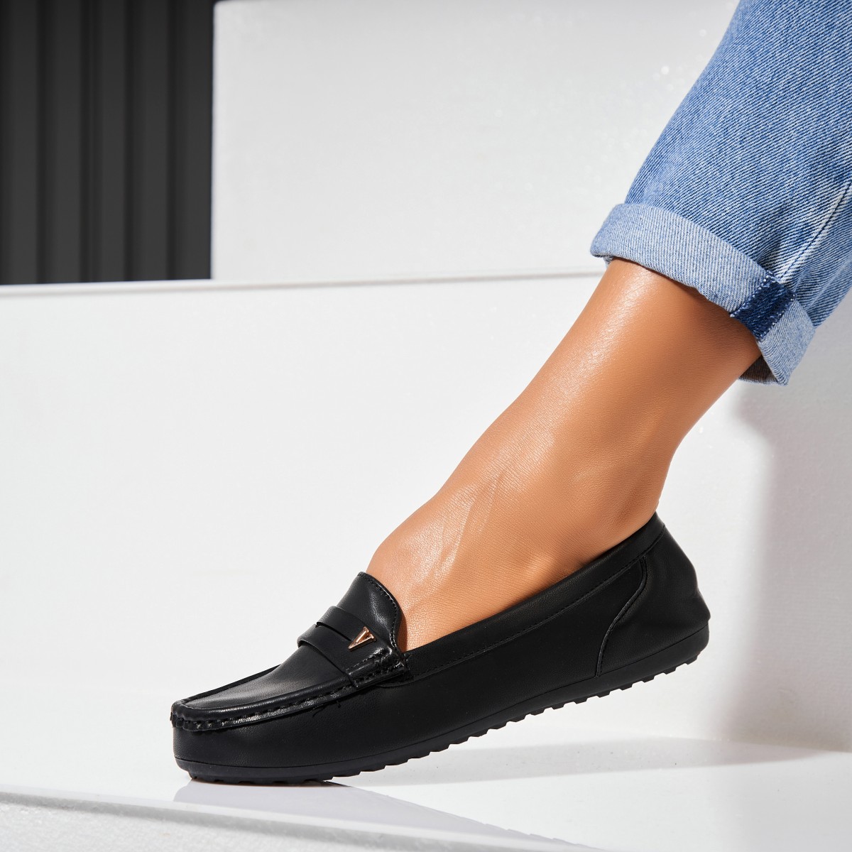 Poze Pantofi dama casual Negri din Piele Ecologica Jaxel