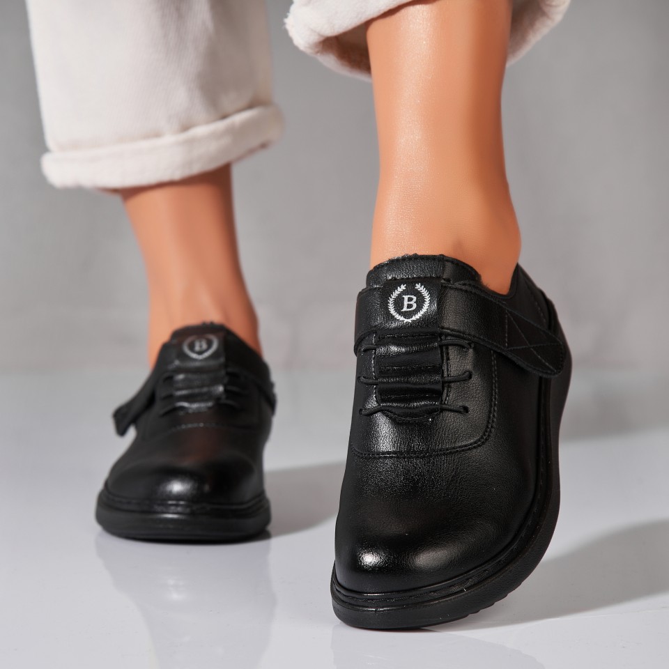 Poze Pantofi dama casual Negri din Piele Ecologica Kaylyn