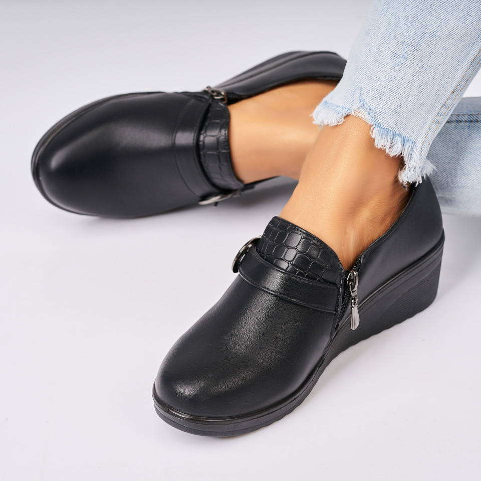 Poze Pantofi dama casual Negri din Piele Ecologica Kenlee