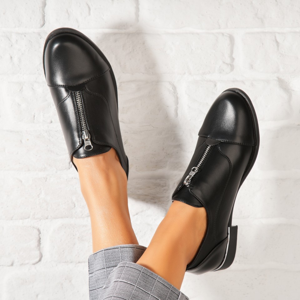 Poze Pantofi dama casual Negri din Piele Ecologica Naziya