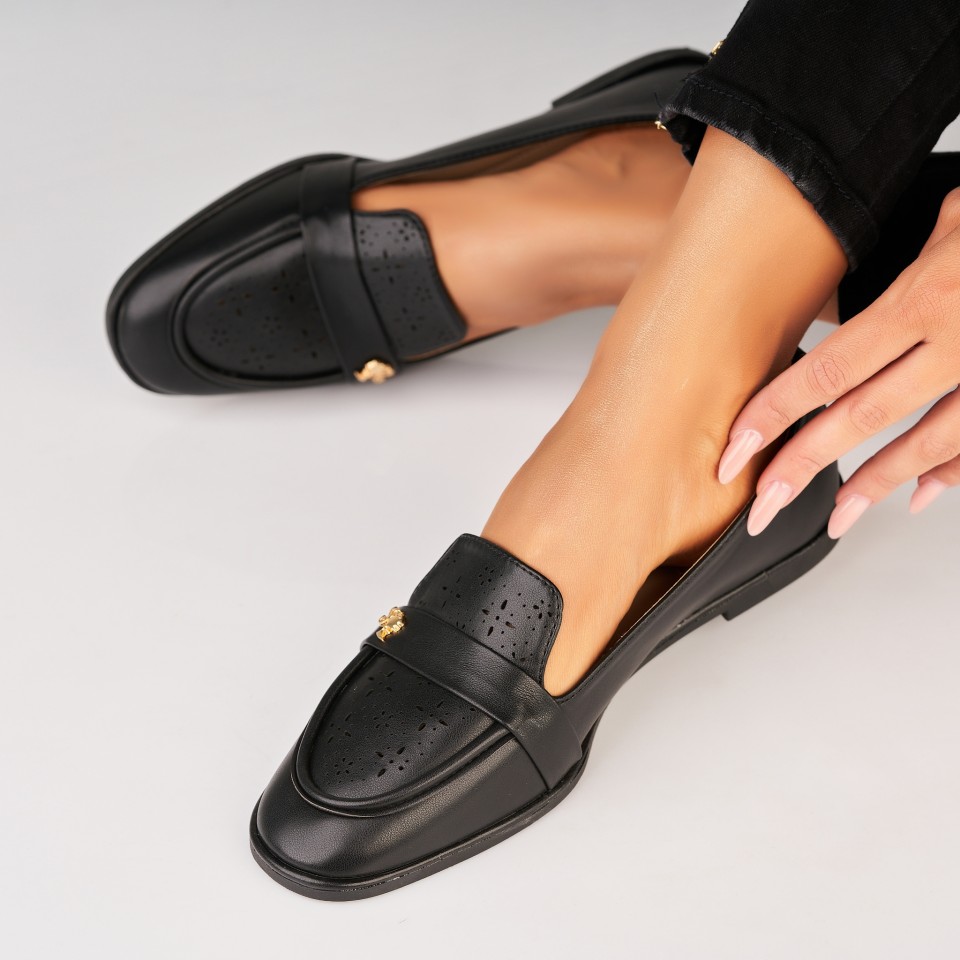 Poze Pantofi dama casual Negri din Piele Ecologica Zalah