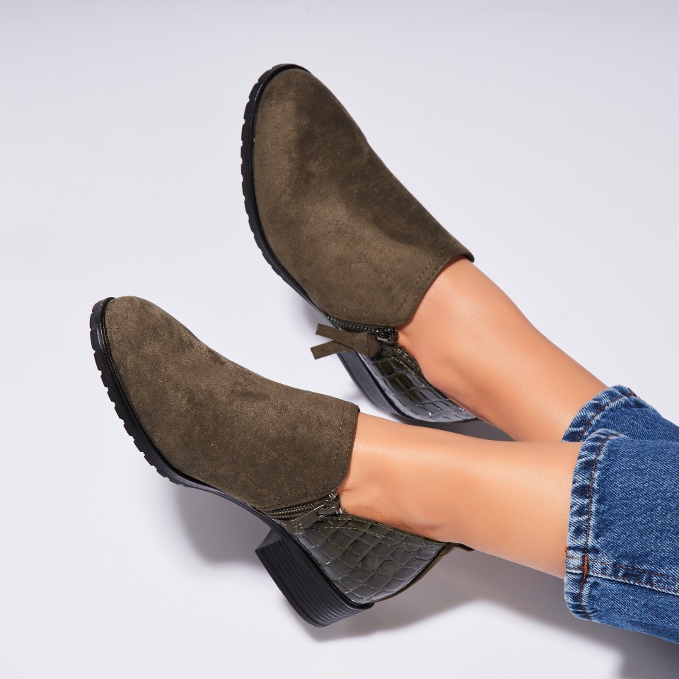 Poze Pantofi dama casual Verzi din Piele Ecologica Intoarsa Emberly