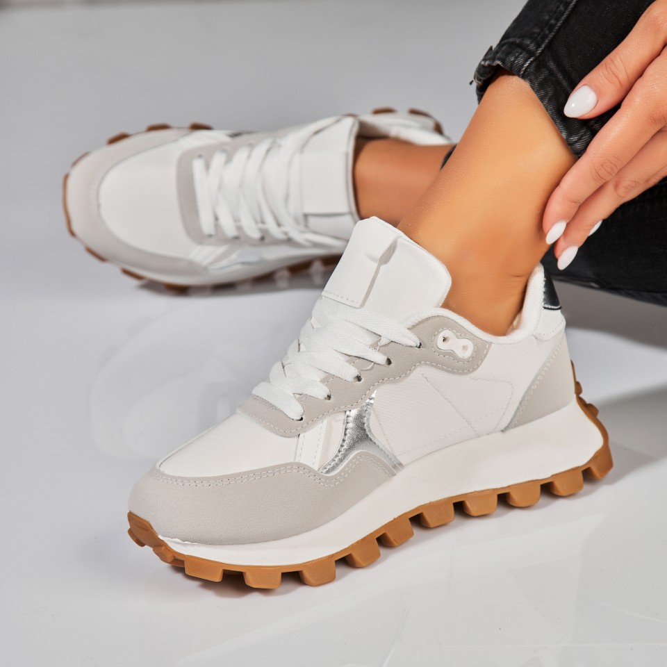 Poze Adidași damă Albi din Piele Ecologica Anori