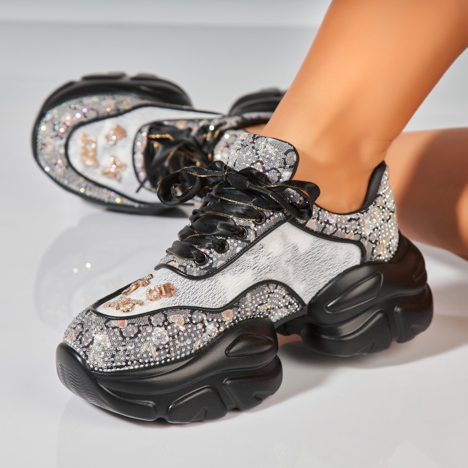 Poze Adidasi Dama Negri din Textil Leany