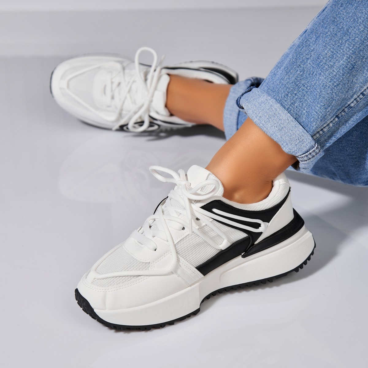 Poze Adidași damă Piele Ecologica Alb Zylea