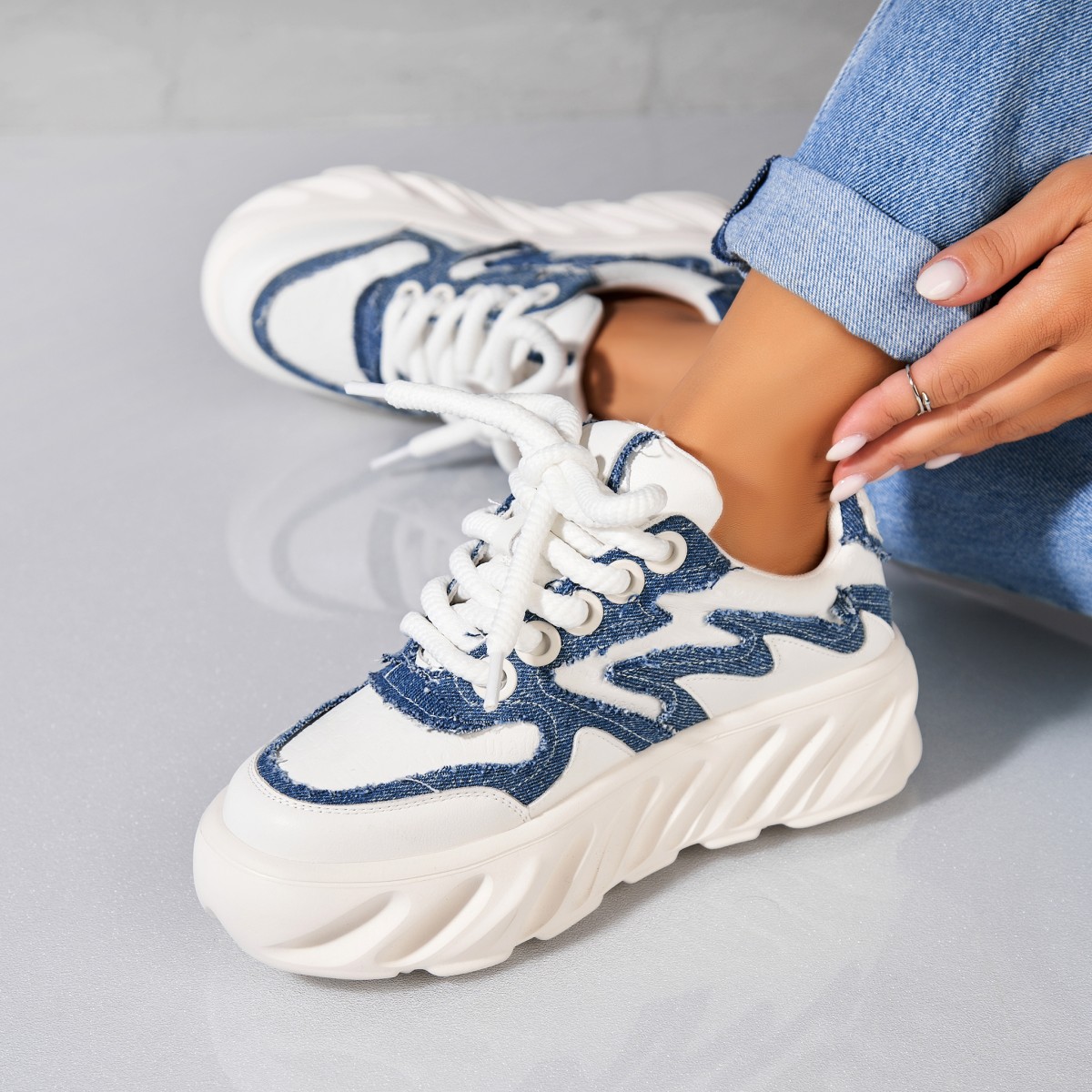 Poze Adidași damă Piele Ecologica Albastru Deyvi