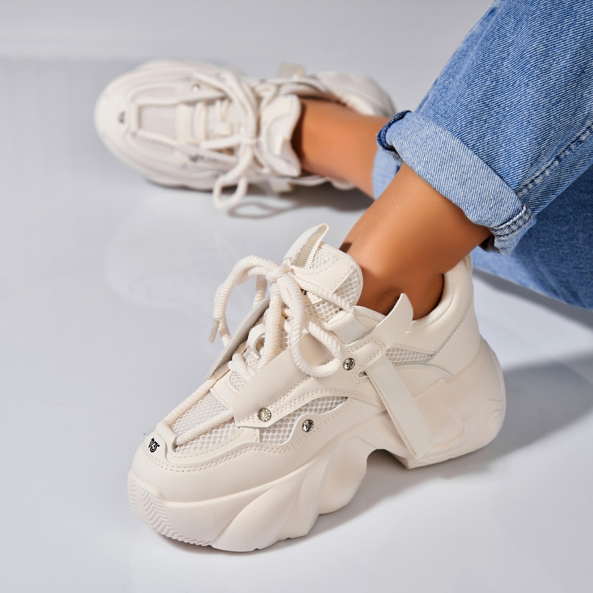 Poze Adidași damă Piele Ecologica Bej Kenlea