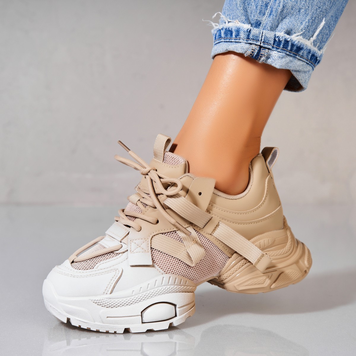 Poze Adidași damă Piele Ecologica Kaki Anise