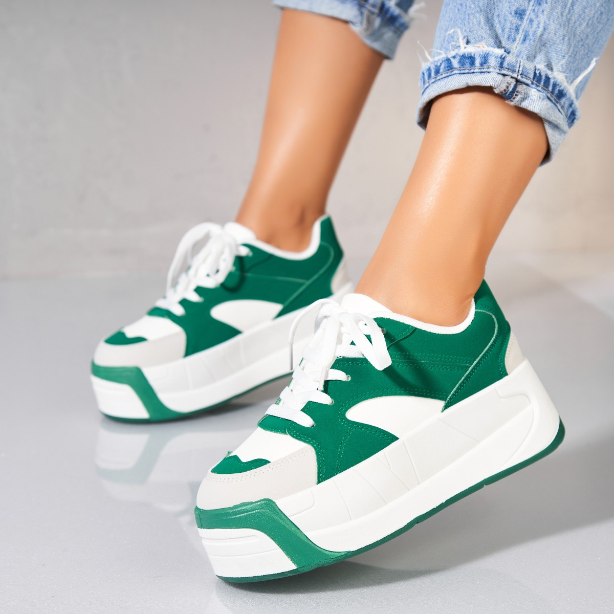 Poze Adidași damă Piele Ecologica Verde Kaity