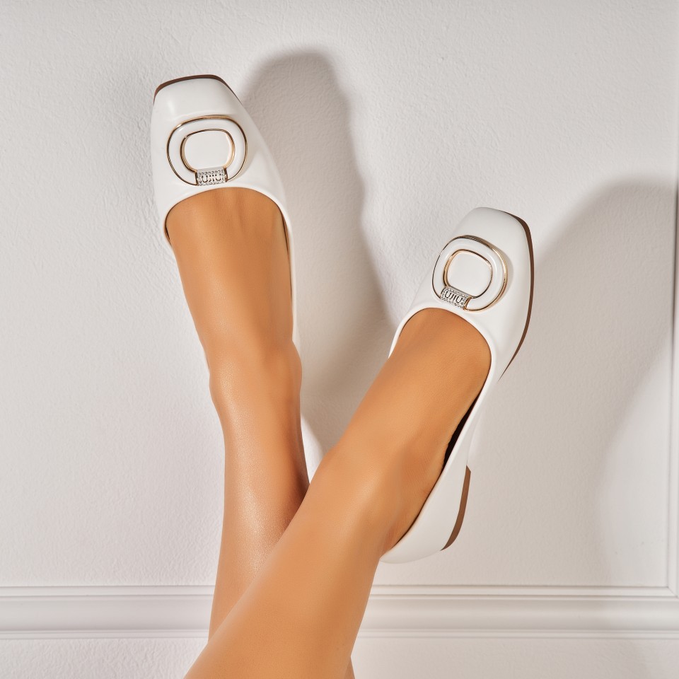 Poze Balerini dama Piele Ecologica Alb Izael