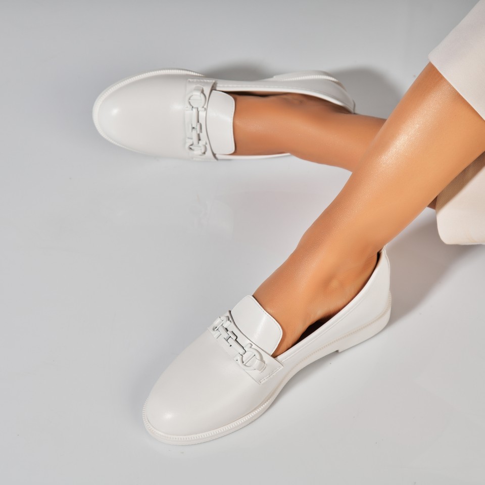 Poze Balerini dama Piele Ecologica Alb Osei