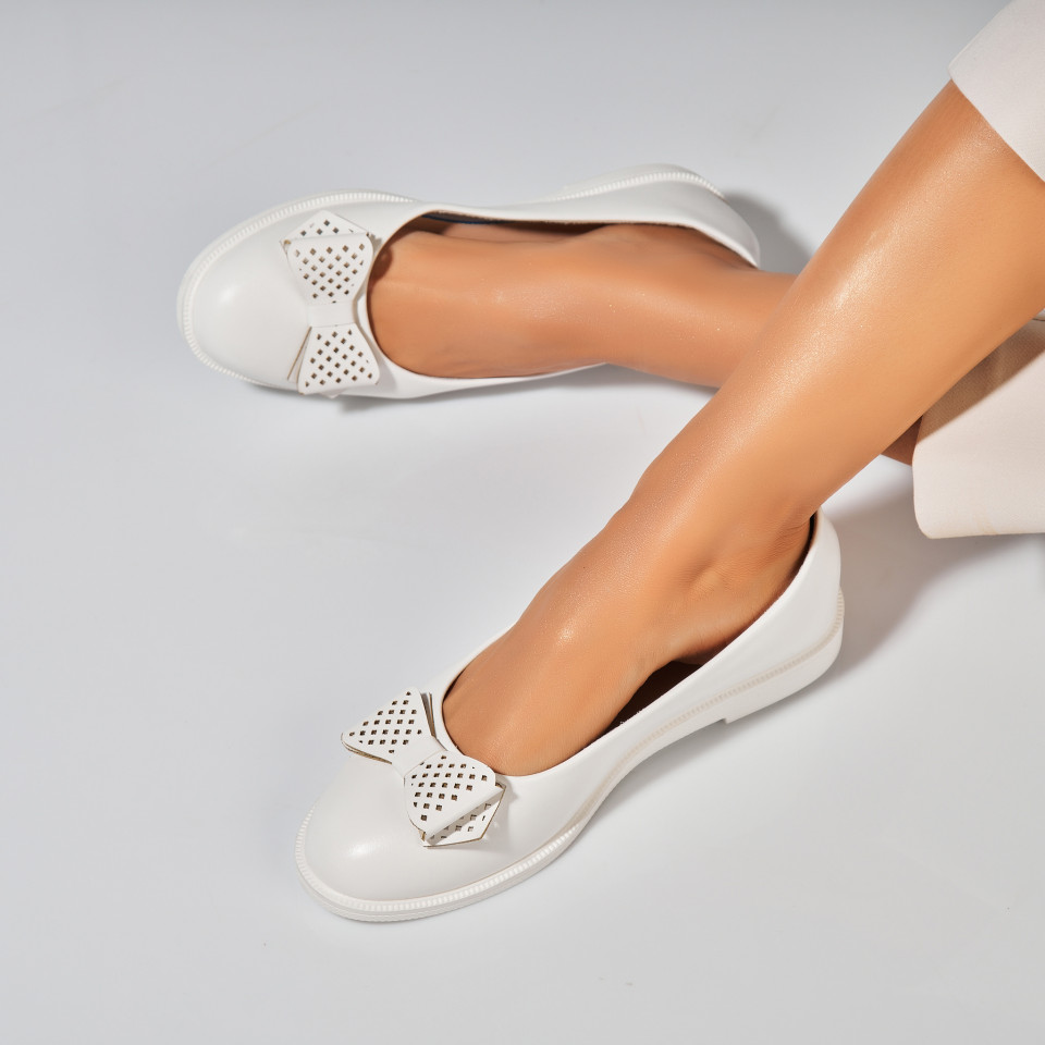 Poze Balerini dama Piele Ecologica Alb Yuvia