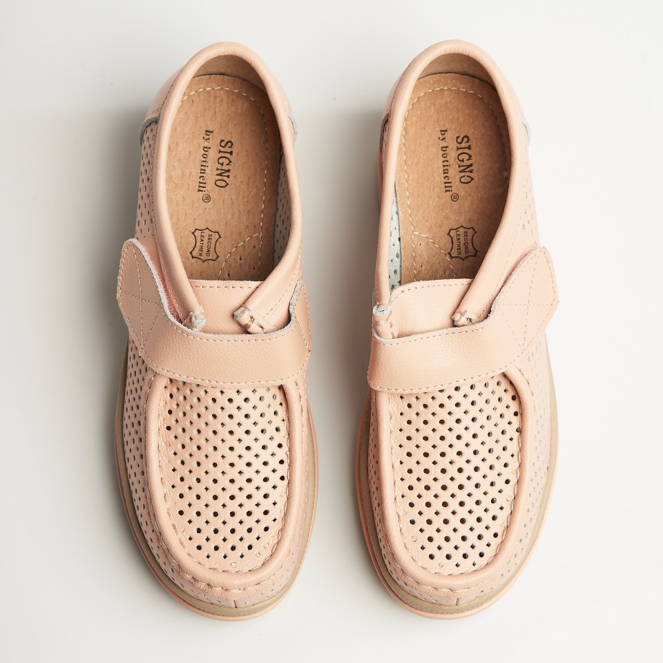 Poze Mocasini dama Piele Naturala Roz Kya