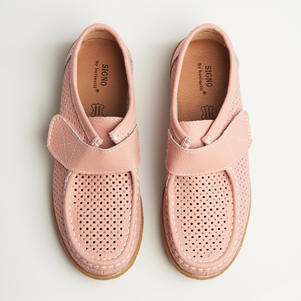 Poze Mocasini dama Piele Naturala Roz Takari