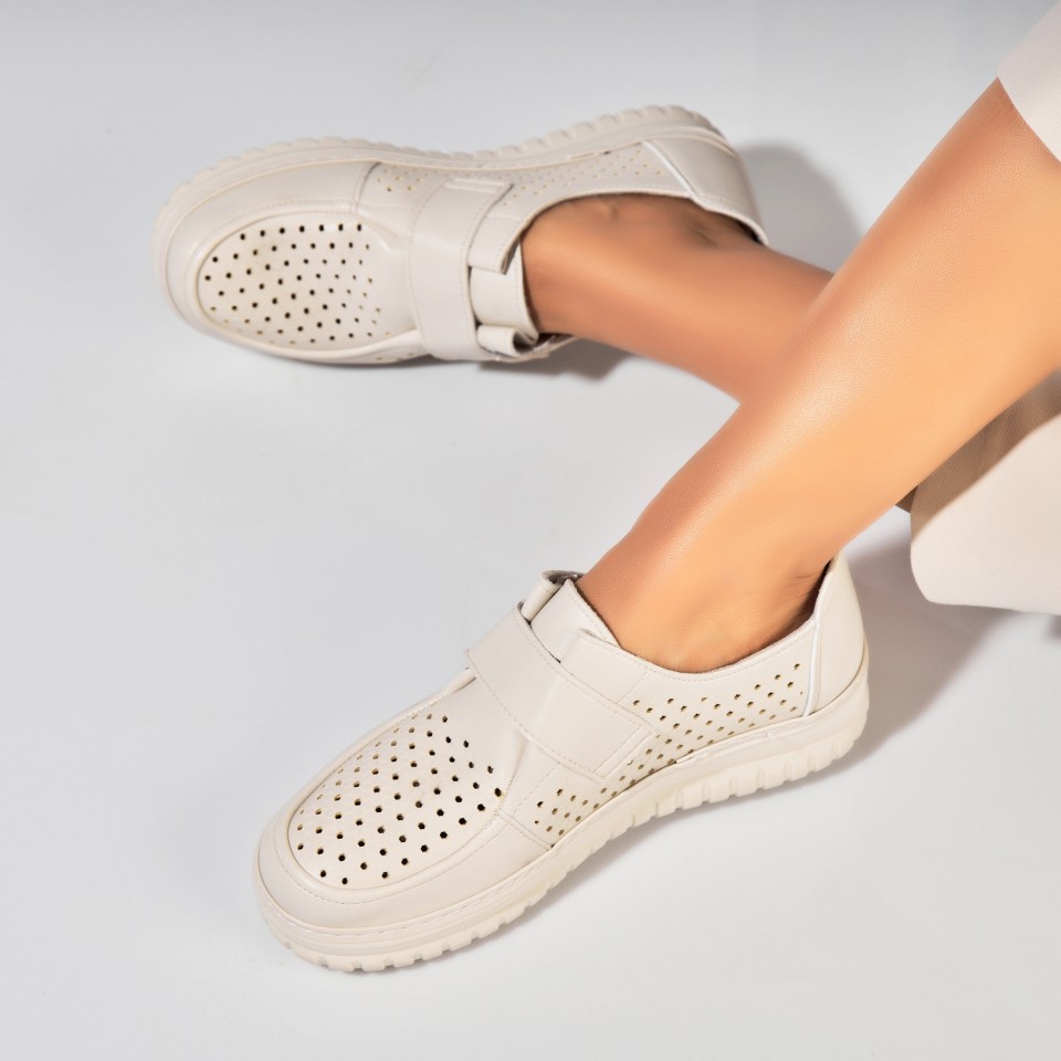 Poze Pantofi dama casual Bej din Piele Ecologica Nayali
