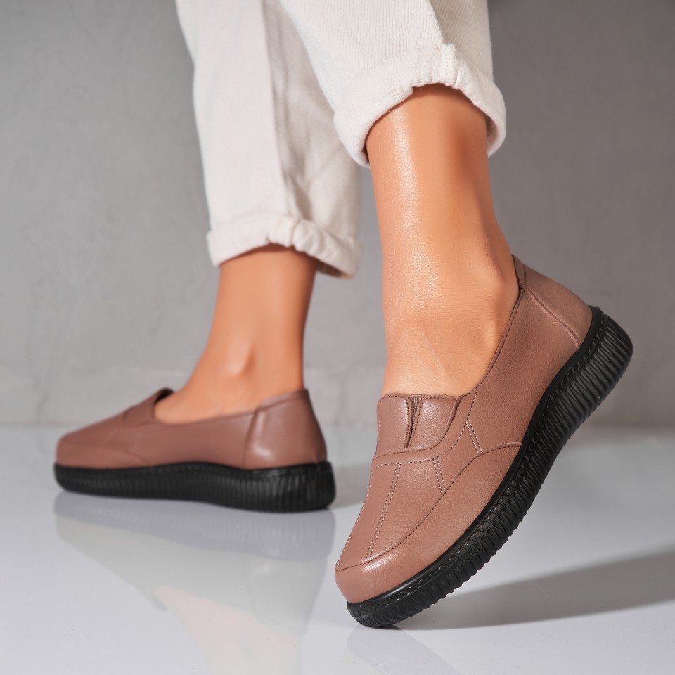 Poze Pantofi dama casual Kaki din Piele Ecologica Alyna