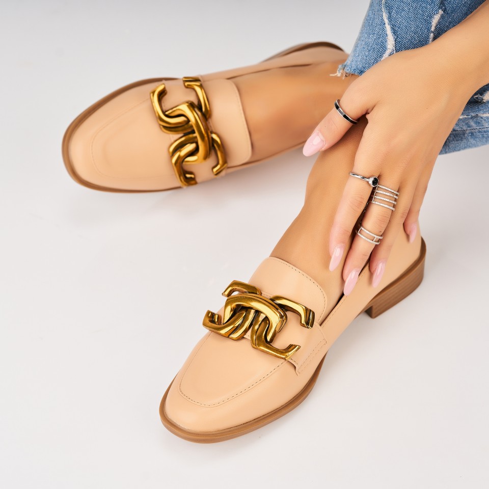 Poze Pantofi dama casual Kaki din Piele Ecologica Esteff