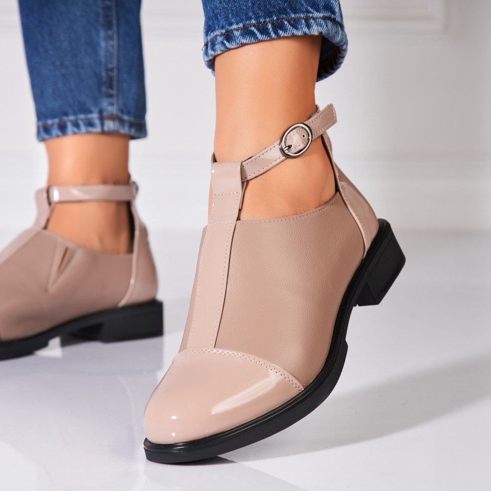 Poze Pantofi dama casual Kaki din Piele Ecologica Kanari