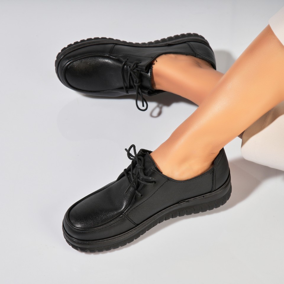 Pantofi Dama Casual Negri Din Piele Ecologica Ayari