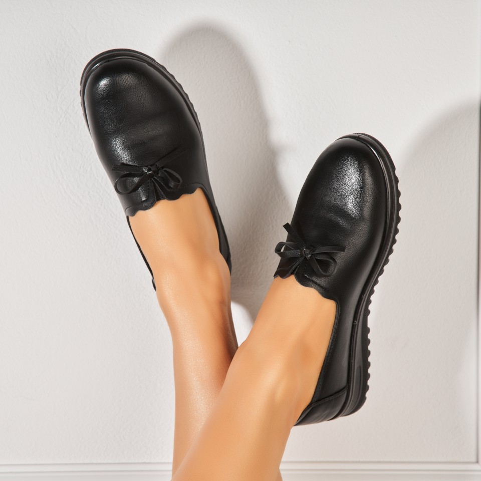 Poze Pantofi dama casual Negri din Piele Ecologica Cecily