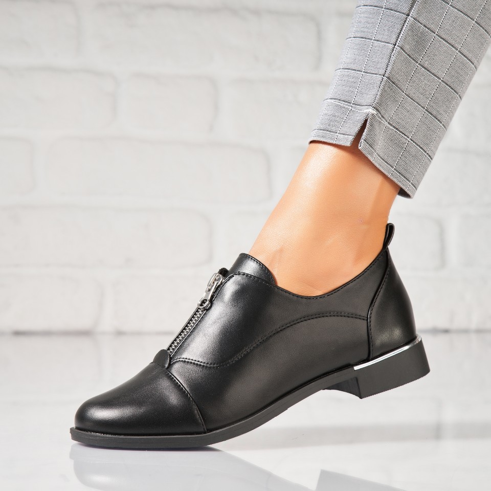 Poze Pantofi dama casual Negri din Piele Ecologica Naziya