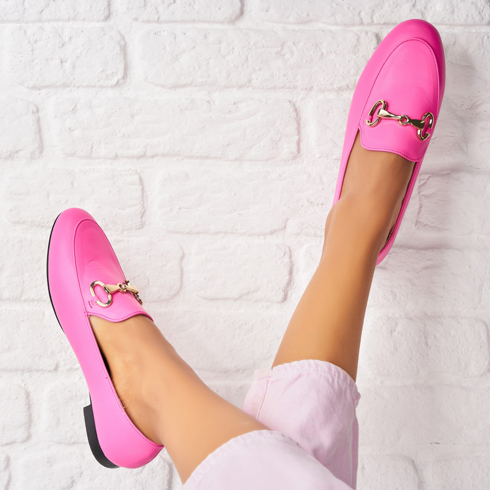 Pantofi dama casual Roz din Piele Ecologica Pauline