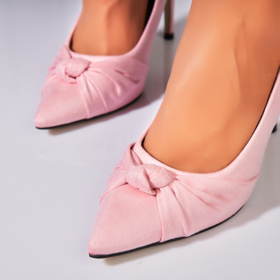 Poze Pantofi dama stiletto Roz din Piele Ecologica Intoarsa Zaila