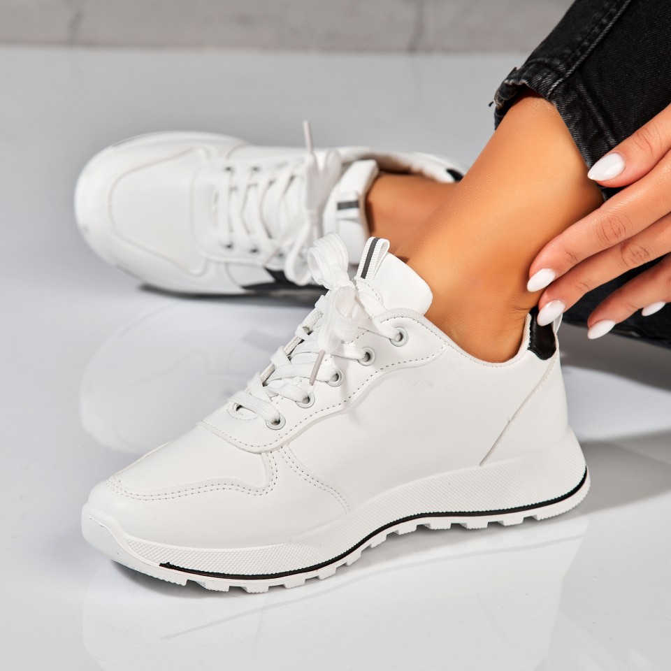 Poze Adidași damă Albi din Piele Ecologica Alejo