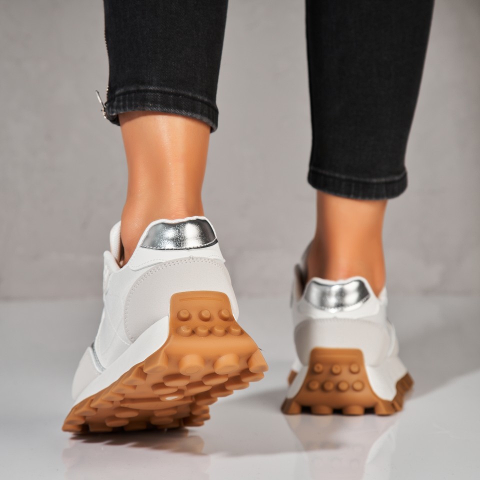 Poze Adidași damă Albi din Piele Ecologica Anori