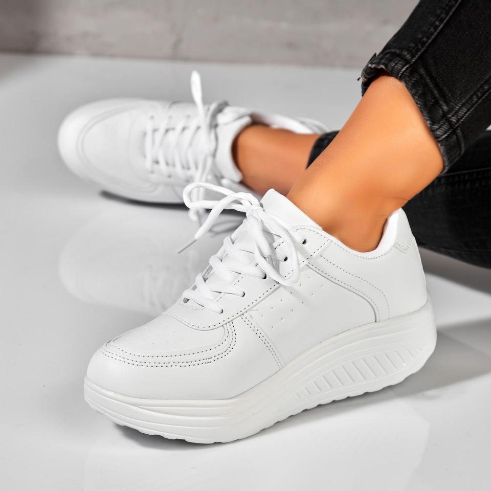 Poze Adidași damă Albi din Piele Ecologica Shayan