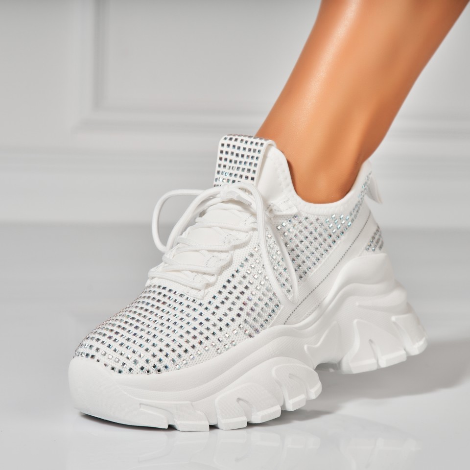 Adidasi Dama Albi din Textil Orien