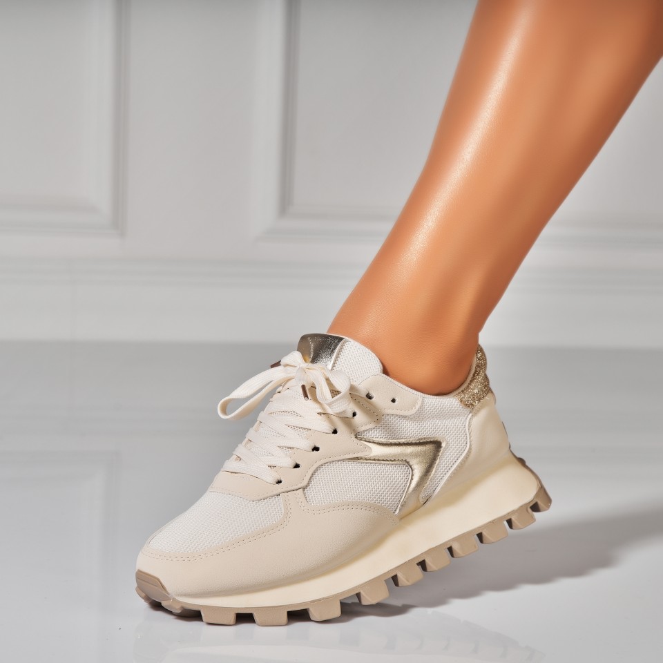 Adidasi Dama Bej din Piele Ecologica Alauni