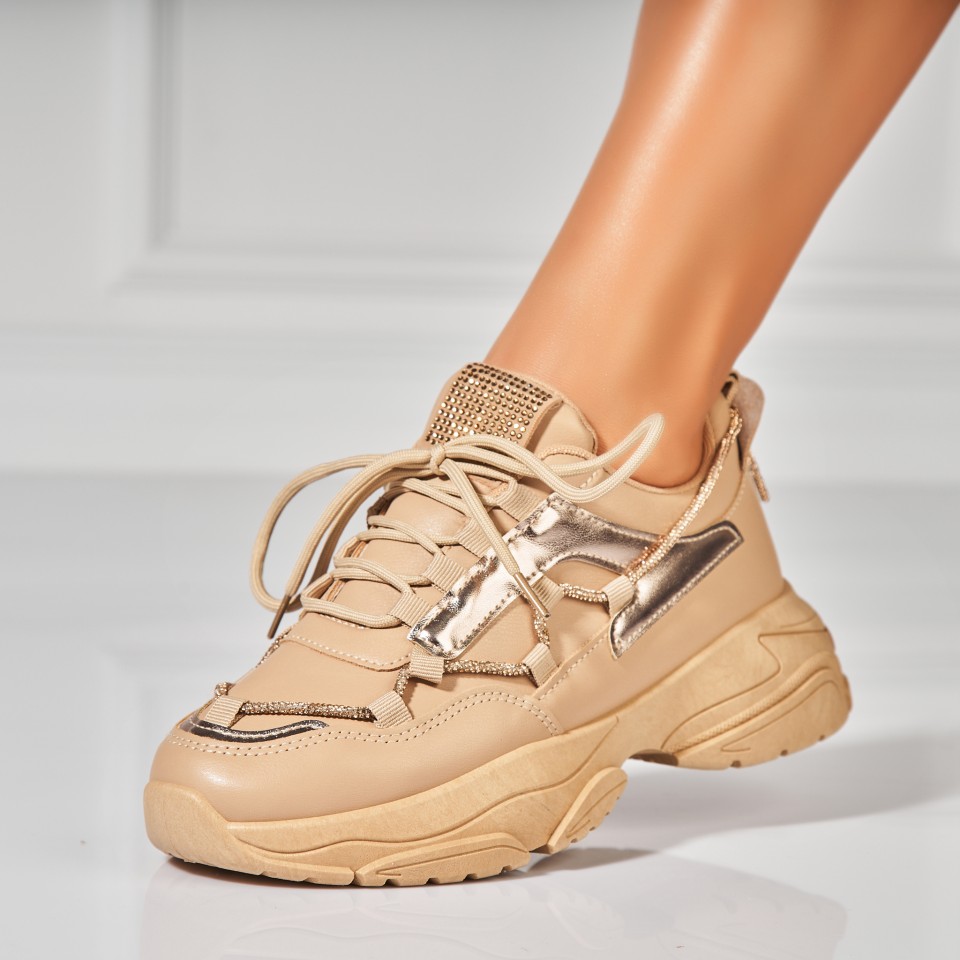 Poze Adidasi Dama Kaki din Piele Ecologica Savan