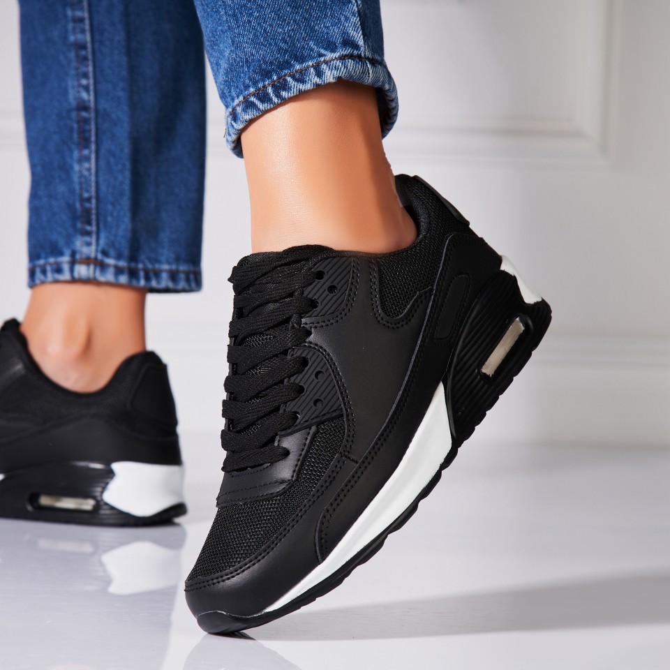 Poze Adidași damă Negri din Piele Ecologica Naveen