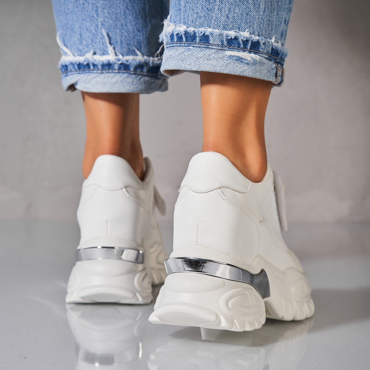 Poze Adidași damă Piele Ecologica Alb Maili