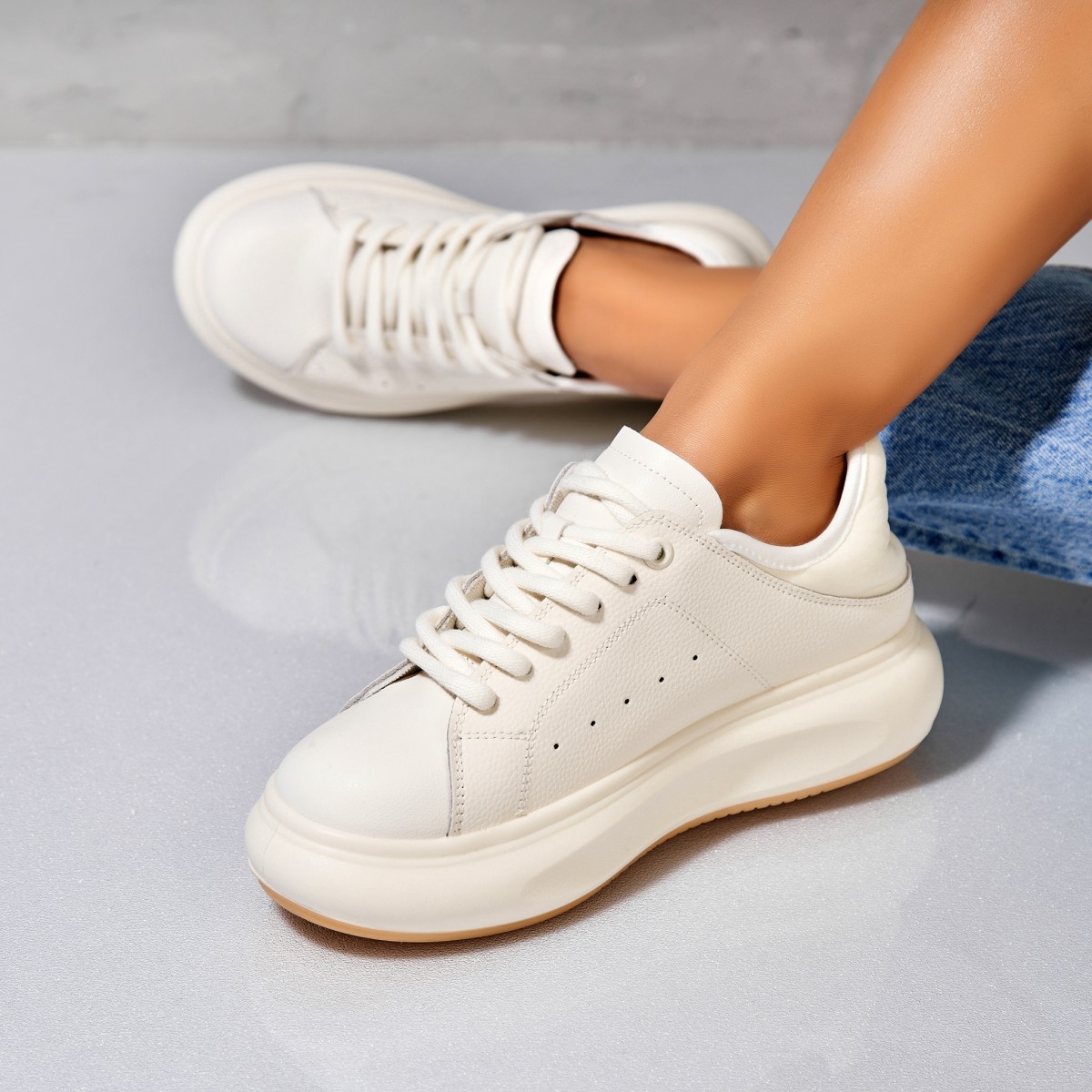 Poze Adidași damă Piele Ecologica Alb Sekai