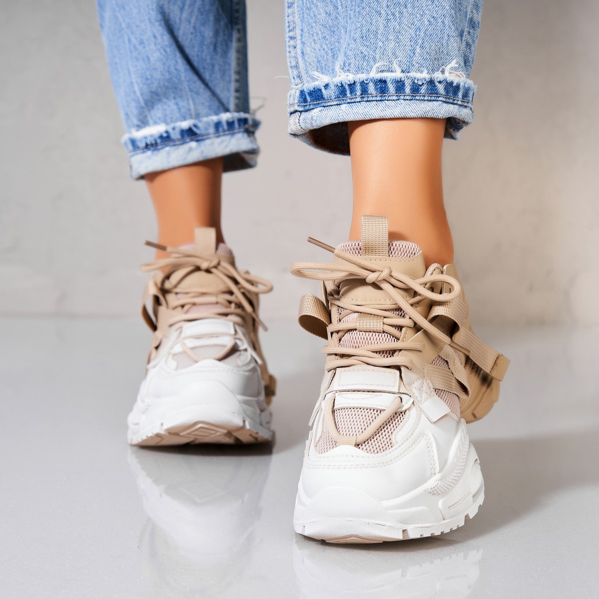 Poze Adidași damă Piele Ecologica Kaki Anise