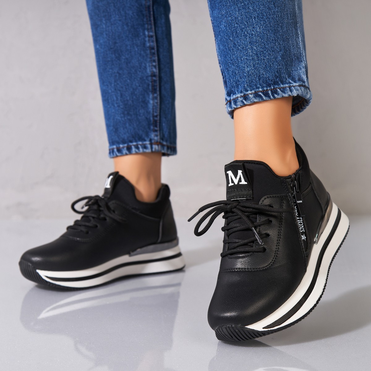 Poze Adidași damă Piele Ecologica Negru Rayne