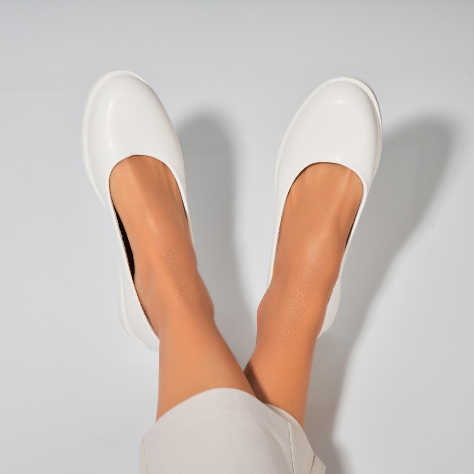 Poze Balerini dama Piele Ecologica Alb Jalecia